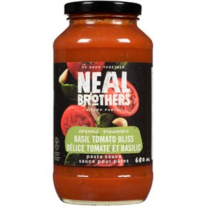 Neal Brothers Sauce pour Pâtes Délice Tomate et Basilic Biologique 680 ml