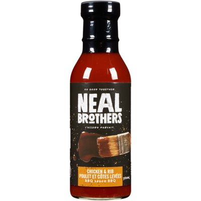 Neal Brothers Sauce BBQ Poulet et Côtes Levées 350 ml Neal Brothers Sauce BBQ Poulet et Côtes Levées 350 ml