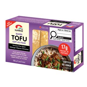 Sunrise Tofu Cuit Au Four 180G – Cinq Épices