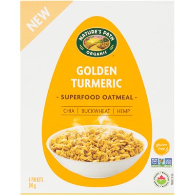 Nature's Path Superfood Oatmeal Golden Turmeric Organic 6 Packets 210 g 6X35g