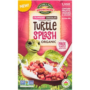 Nature's Path Envirokidz Turtle Splash Cereal Strawberry Chocolate Organic 284 g 