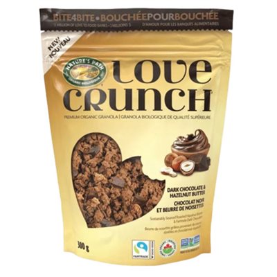 Nature's Path Granola au chocolat noir et beurre de noisettes Love Crunch 300 g Nature's Path Granola au chocolat noir et beurre de noisettes Love Crunch 300 g