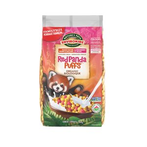Nature's Path Organic Red Panda Puffs Peanut Butter Strawberry Envirokidz Eco Pac Cereal 650g