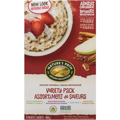 Nature's Path Instant Oatmeal Organic Variety Pack 8 Packets 400 g 