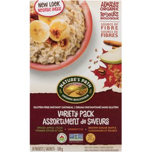 Nature's Path Gluten Free Instant Oatmeal Organic Variety Pack 8 Packets 320 g 320g