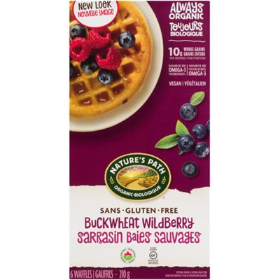 Nature's Path Organic Buckwheat Wildberry 6 Waffles 210 g 