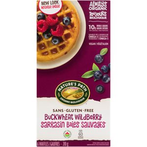 Nature's Path Buckwheat Wildberry Organic 6 Waffles 210 g 