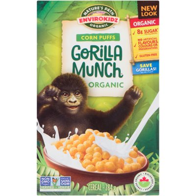 Nature's Path Envirokidz Organic Gorilla Munch Cereal Corn Puffs 284 g 