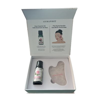 Aromaforce Beauty set: Gua Sha and Rose Essential Oil 1un