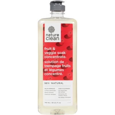 Nature Clean Solution de Trempage Fruits et Légumes Concentré 740 ml