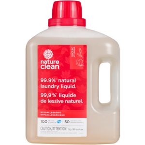 Nature Clean Liquide de Lessive Lys Blanc et Myrrhe du Maroc 50 Brassées Standard 3 L