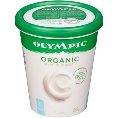 Olympic Yogourt de Type Balkan Nature Biologique 0% M.G. 650 g Olympic Yogourt de Type Balkan Nature Biologique 0% M.G. 650 g