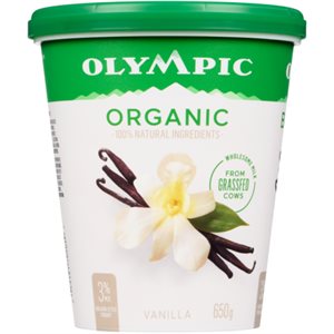 Olympic Yogourt de Type Balkan Vanille Biologique 3% M.G. 650 g
