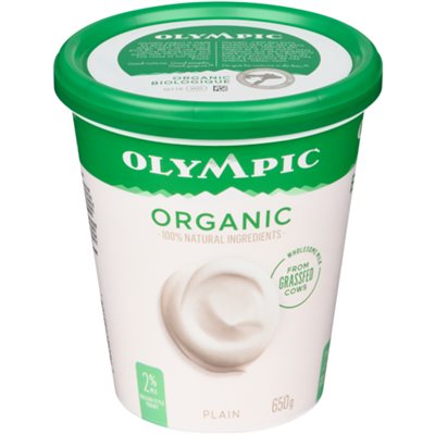 Olympic Yogourt de Type Balkan Nature Biologique 2% M.G. 650 g