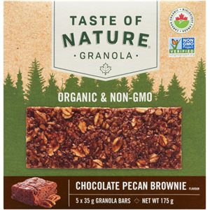 Taste of Nature Granola Saveur de Brownie Chocolat et Pacanes 5 Barres Granola x 35 g (175 g)