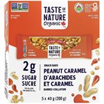 Taste Of Nature Barres Arachides Caramel (2G De Sucre) Bio