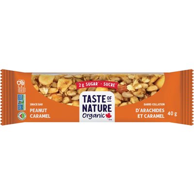 Taste Of Nature Organic Peanut Caramel Bar (2G Sugar)