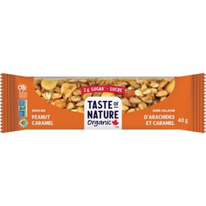 Taste Of Nature Organic Peanut Caramel Bar (2G Sugar)