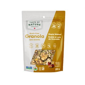 Taste of Nature Organic Maple Walnut Grain-Free Granola 200G