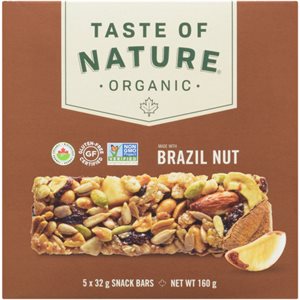 Taste of Nature Organic 5 Barres-Collation x 32 g (160 g)