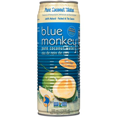 Blue Monkey Eau de Noix de Coco avec la Pulpe de Coco 520 ml