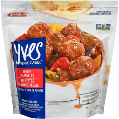 Yves Veggie Cuisine Simulated Meatballs Veggie Meatballs Approximately 25 Vegan Meatballs 383 g 383g