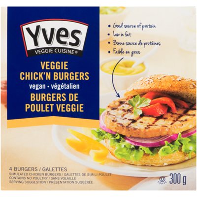 Yves Veggie Cuisine Veggie Chick'n Burgers 4 -300g