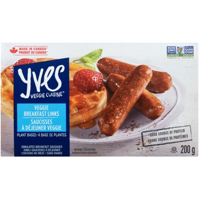 Yves Veggie Cuisine Simulated Breakfast Sausages Veggie Breakfast Links 200 g 200g