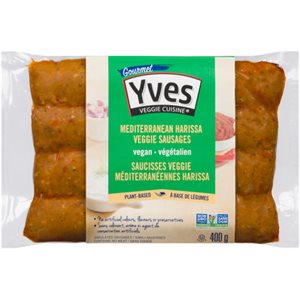 Yves Veggie Cuisine Simulated Sausages Mediterranean Harissa Veggie Sausages 400 g