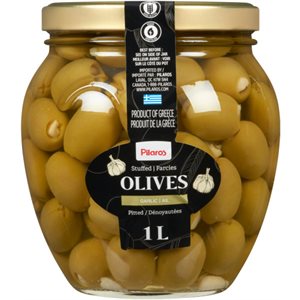 Pilaros Olives Stuffed Garlic Pitted 1 L 1 L