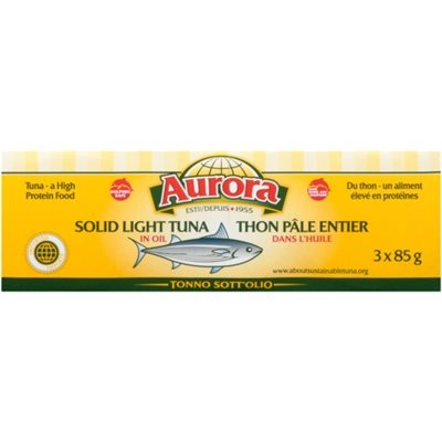 Aurora Solid Light Tuna in Oil 3x85 g 