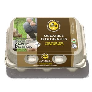 Nutri Oeufs Organic Large Eggs 6un