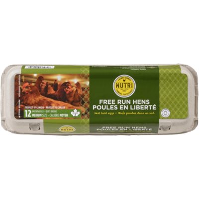 Nutri Poules en Liberté Calibre Moyen Bruns 12 oeufs