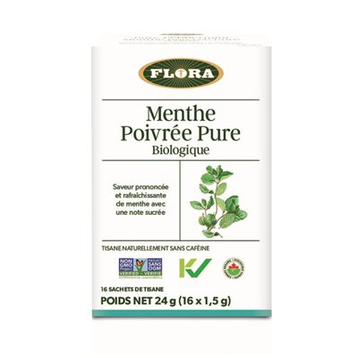 Flora Organic Pure Peppermint herbal 16 sachets