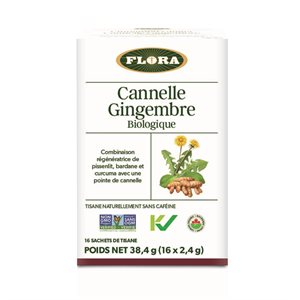 Flora Cannelle gingembre bio 16 sachets