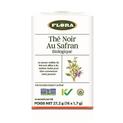 Flora Organic Black tea with saffron 16 bags