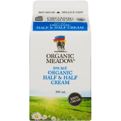 Organic Meadow Créme Moitié-Moitié Biologique 10 % M.G. 500 ml