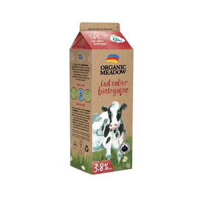 Organic Meadow Organic Whole Milk 3.8% M.F. 1 L