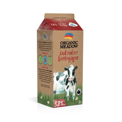 Organic Meadow Organic Whole Milk 3.8% M.F. 2 L