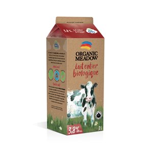 Organic Meadow Organic Whole Milk 3.8% M.F. 2 L