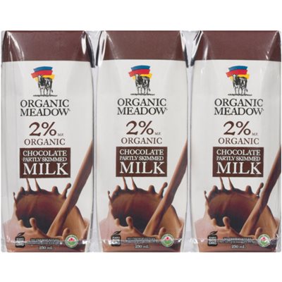 Organic Meadow Chocolate Partly Skimmed Milk Organic 2% M.F. 250 m 250 ml