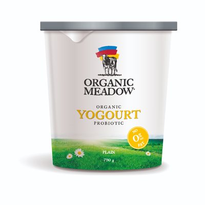 Organic Meadow Organic Yogourt 0% fat plain 750g