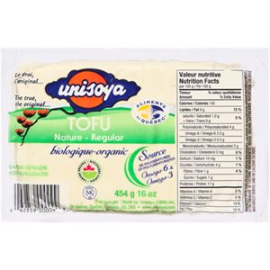 Unisoya Tofu Regular Organic 454 g