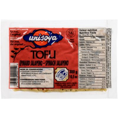 Unisoya Tofu Epinard Jalapeno 300 g