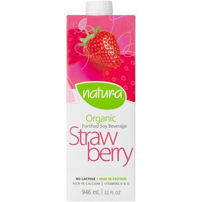 Natura Soy Drink Strawberry Enriched Organic 946ml