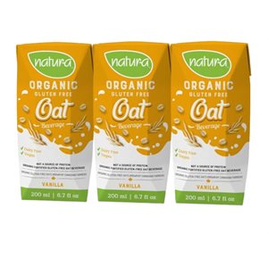 Natura Organic unsweet Oat beverage 3x200ml