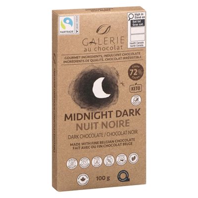 Galerie Au Chocolat Tablette De Chocolat Noir Nuit Noire Équitable 100G