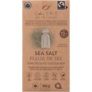 Galerie au Chocolat Noir Fleur de Sel Biologique 100 g