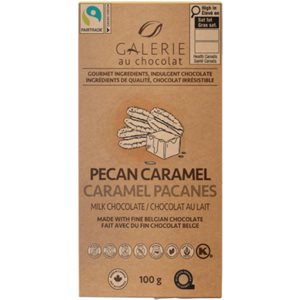 Galerie au Chocolat Pecan Caramel Milk Chocolate Bar 100g