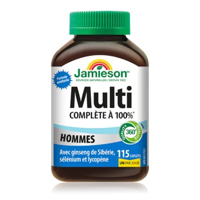 Jamieson Multivitamine 100% Complète Pour Les Hommes 115Un